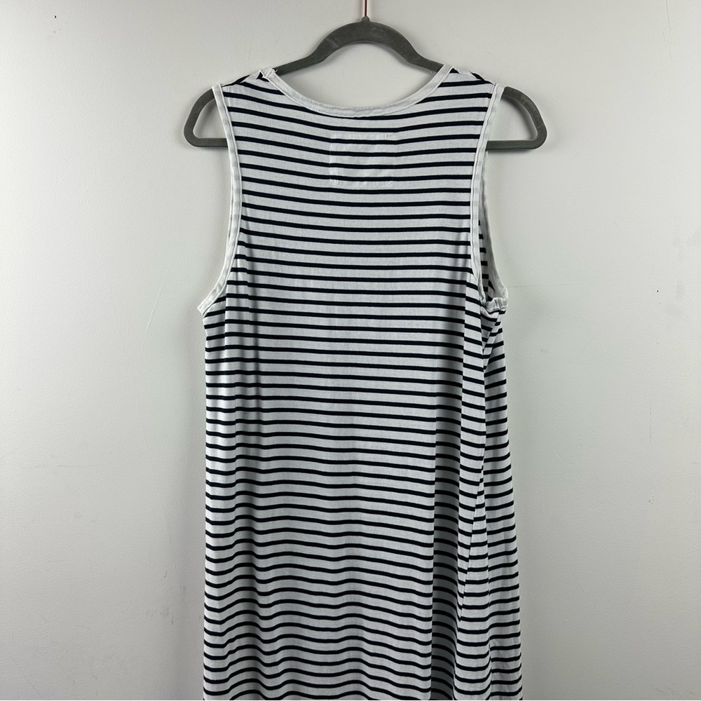 Frank & Eileen Tee Lab Sleeveless Striped Maxi/Midi Dress Navy & White - Picture 7 of 10